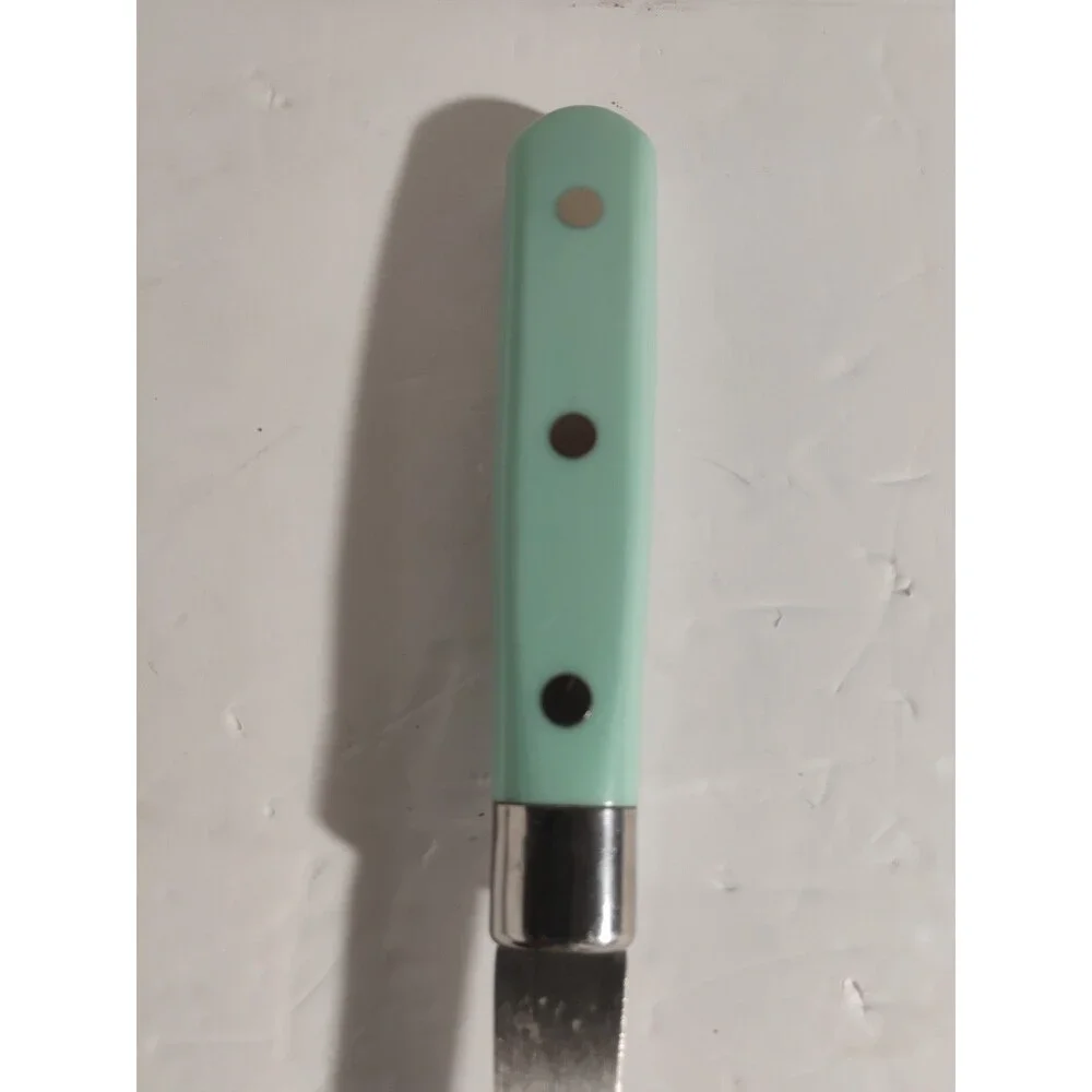 Martha Stewart Slotted Spatula Turner Aqua Sky Nylon Head Stainless Steel 14”